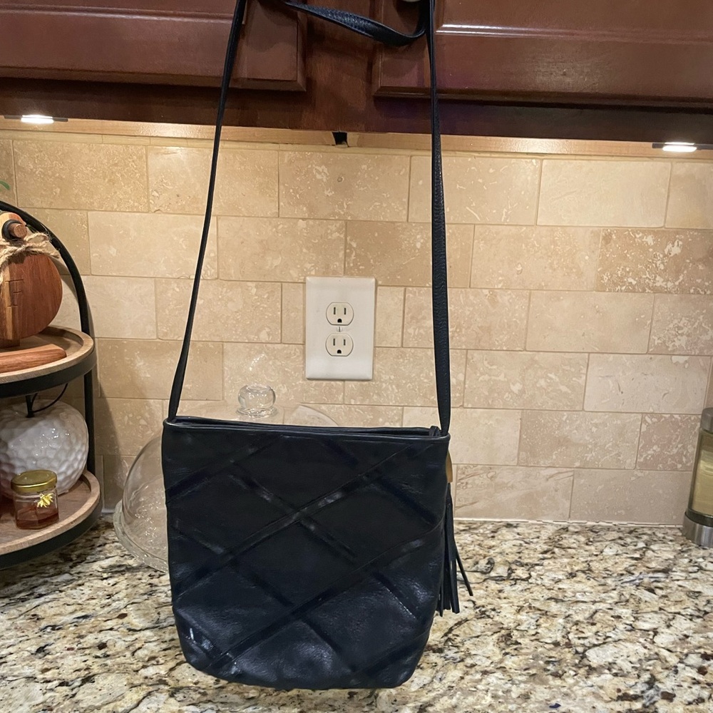 Sharif Vintage navy Shoulder/Cross Body Purse - Picture 3 of 5